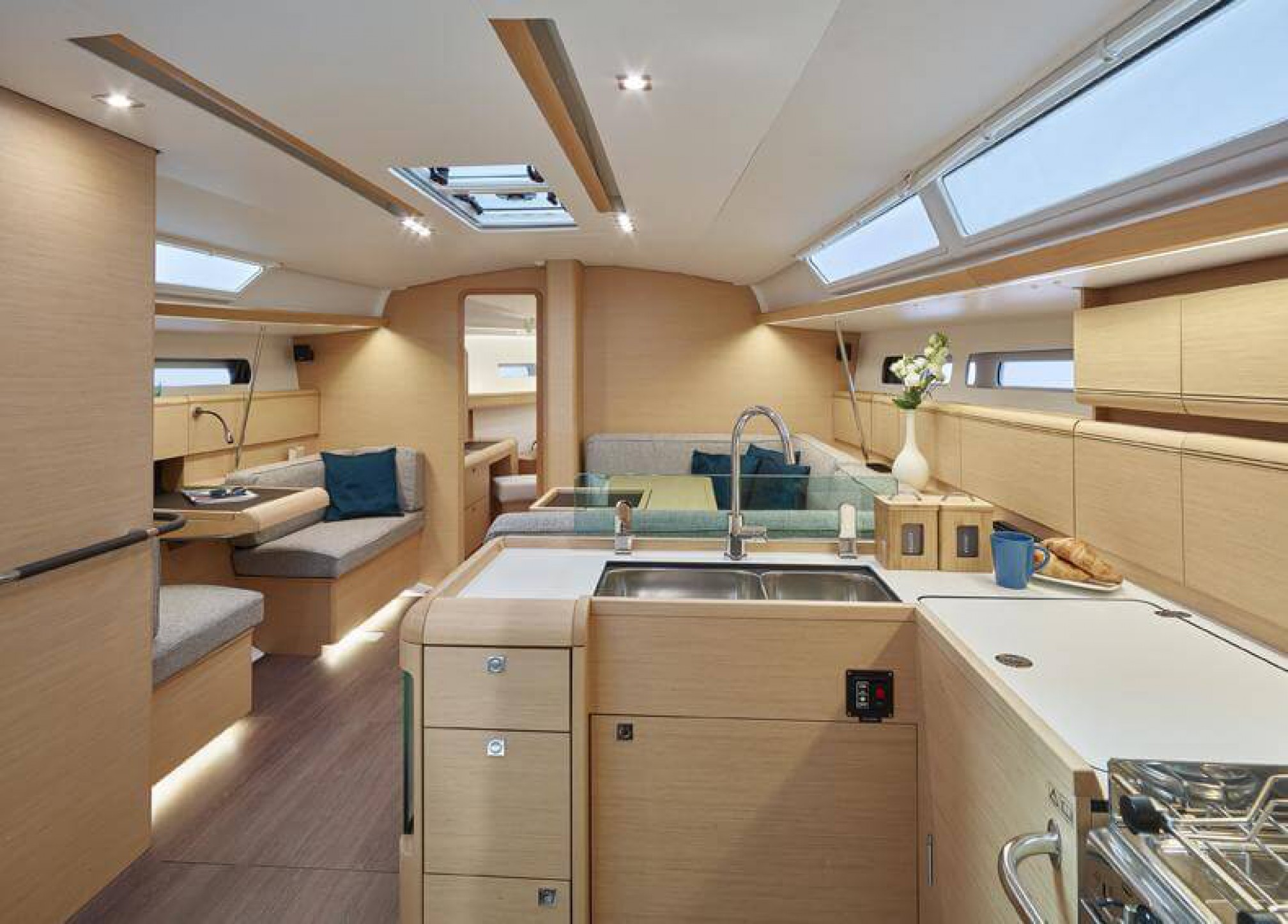 Sun Odyssey 449 sailboat charter salon