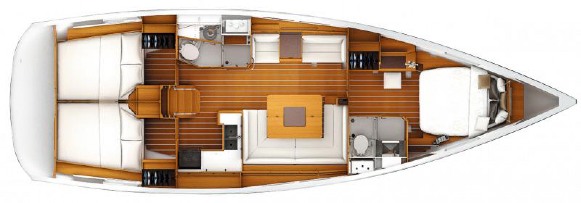 Sun Odyssey 449 sailboat charter layout