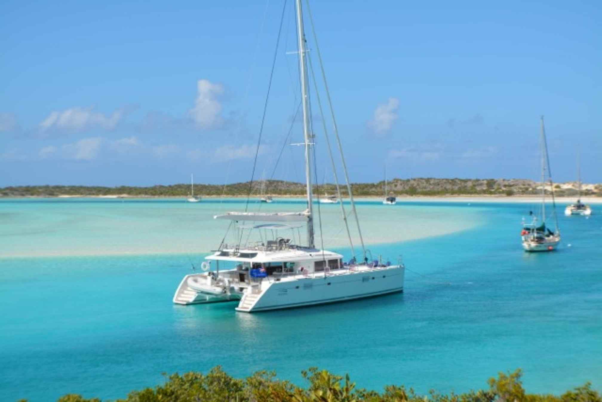 AMURA II luxury catamaran charter mooring