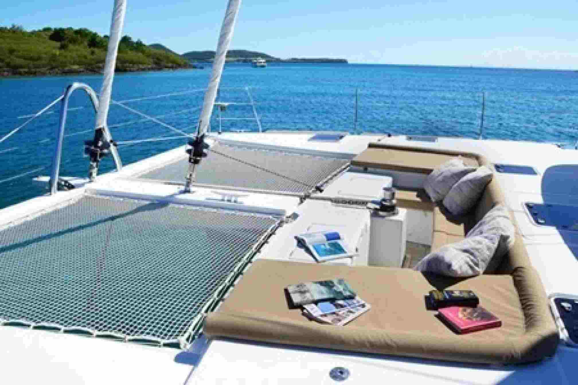 AMURA II luxury catamaran charter sun deck