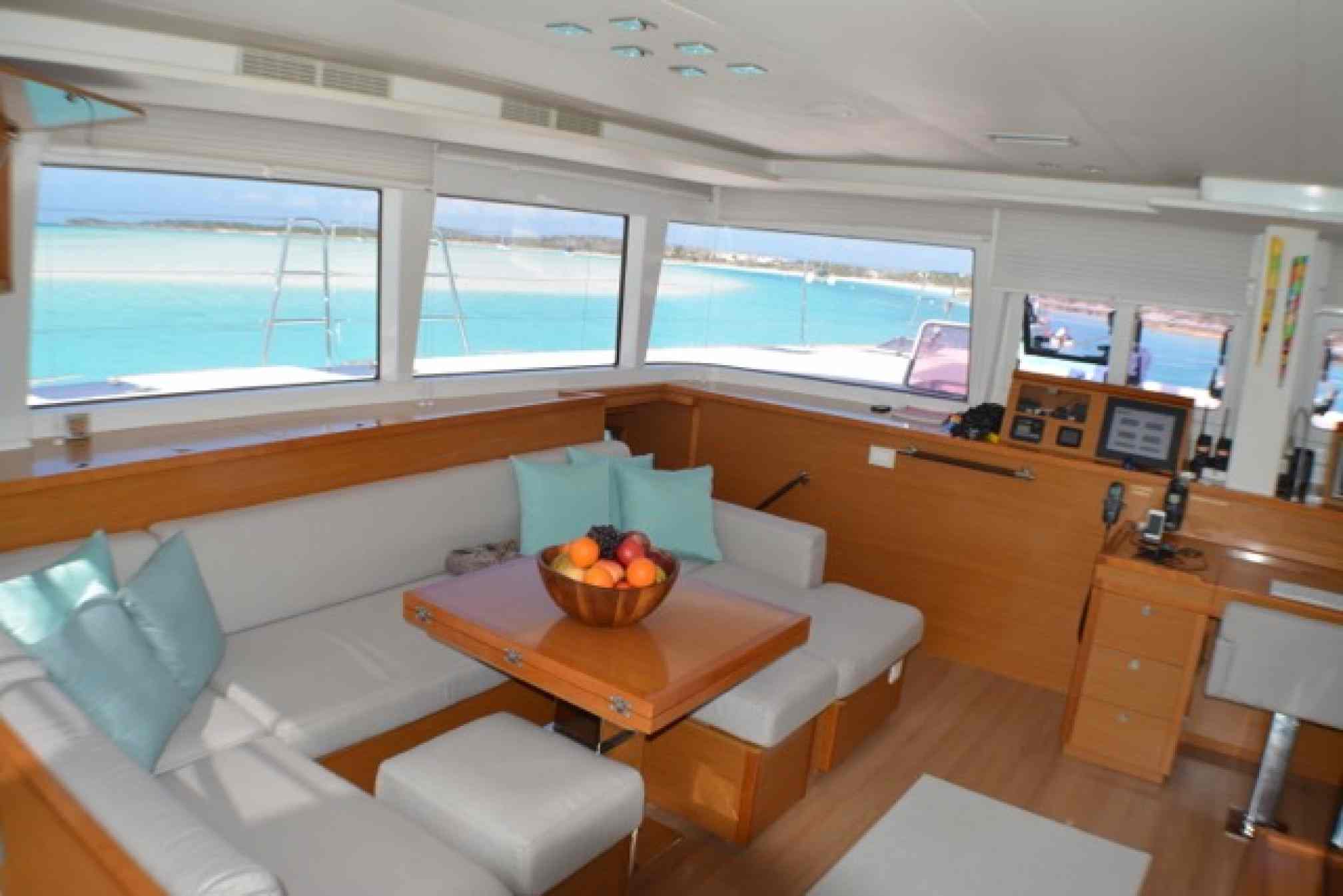 AMURA II luxury catamaran charter salon