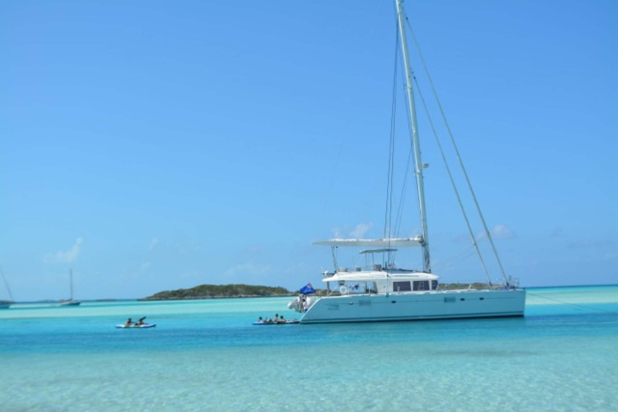 AMURA II luxury catamaran charter mooring