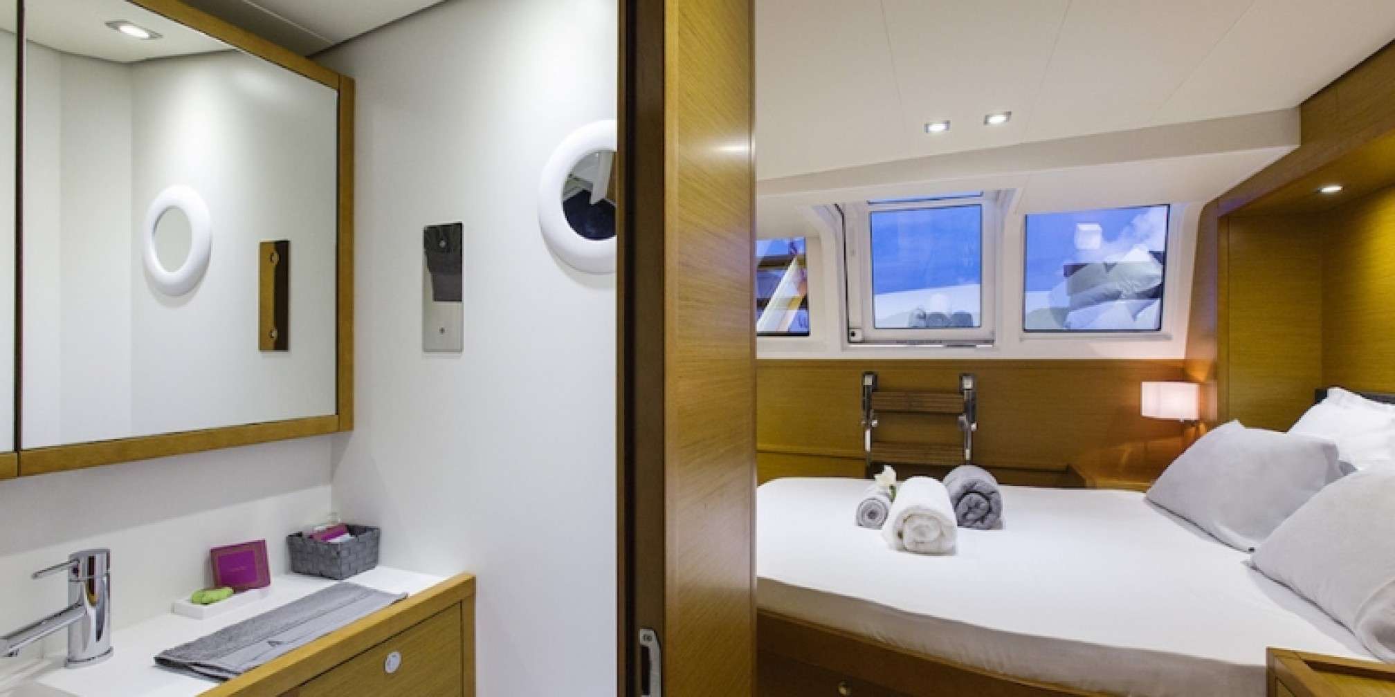 Vacoa Luxury Catamaran Bedroom