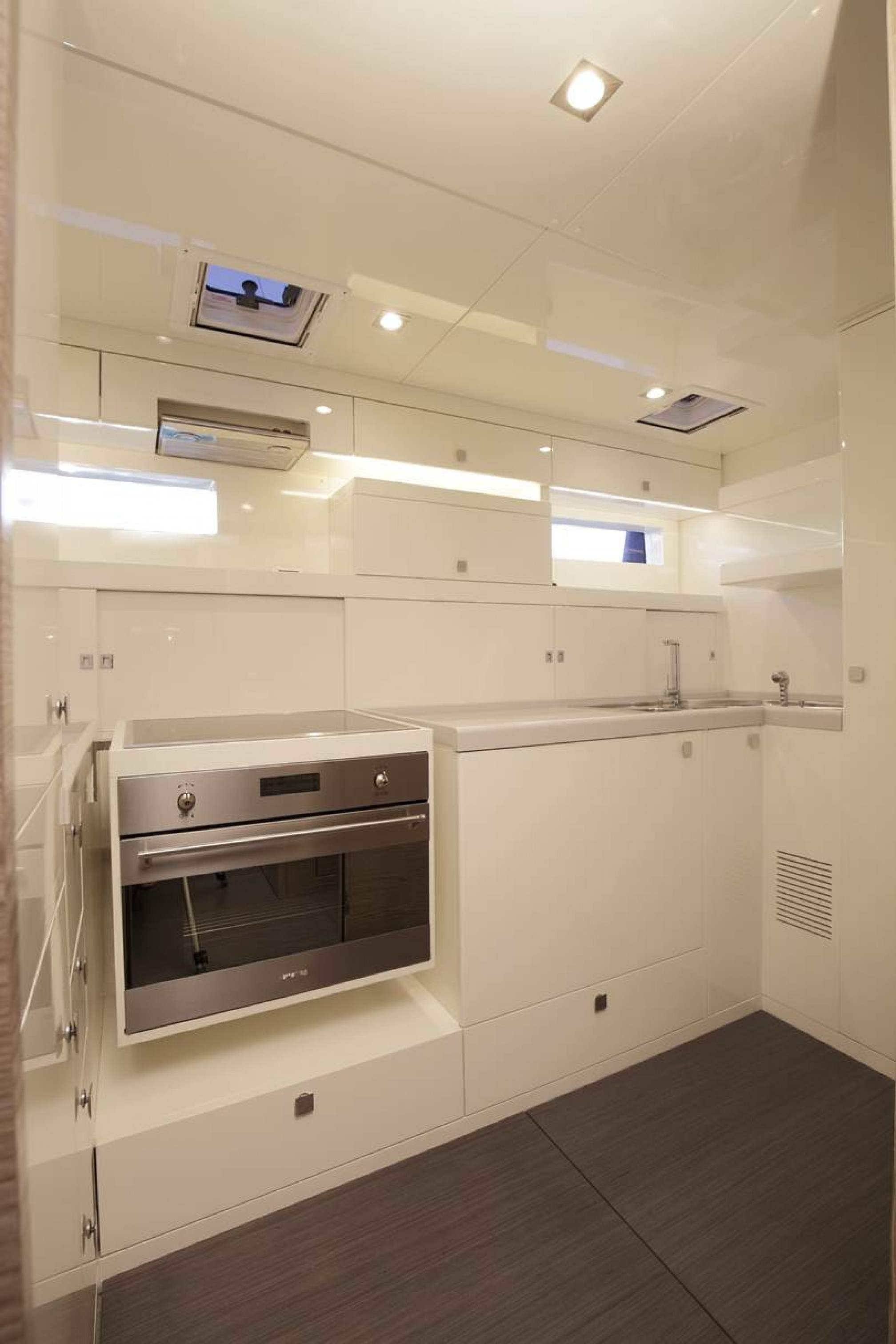 Vismara V80 luxury sailboat charter kitchen
