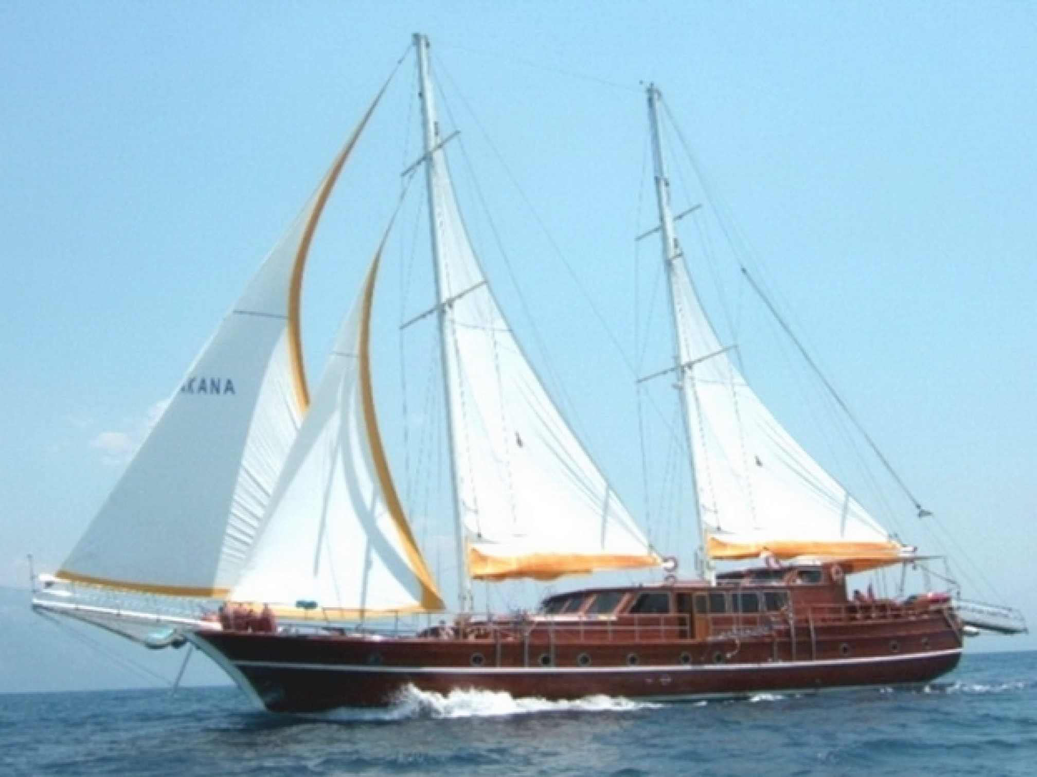 Akana luxury gulet charter sailing