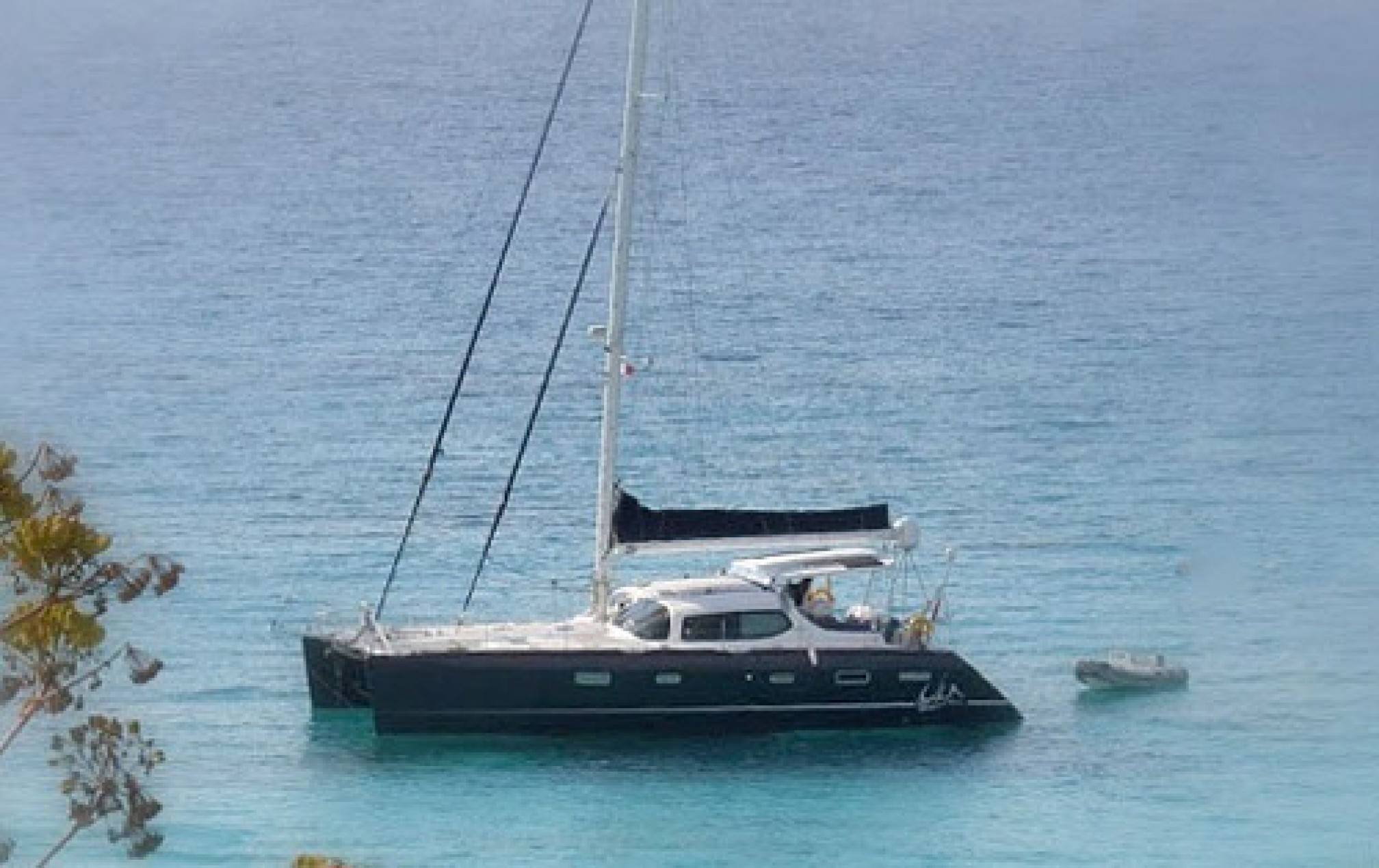 Privilege 585 'Ula' catamaran charter mooring