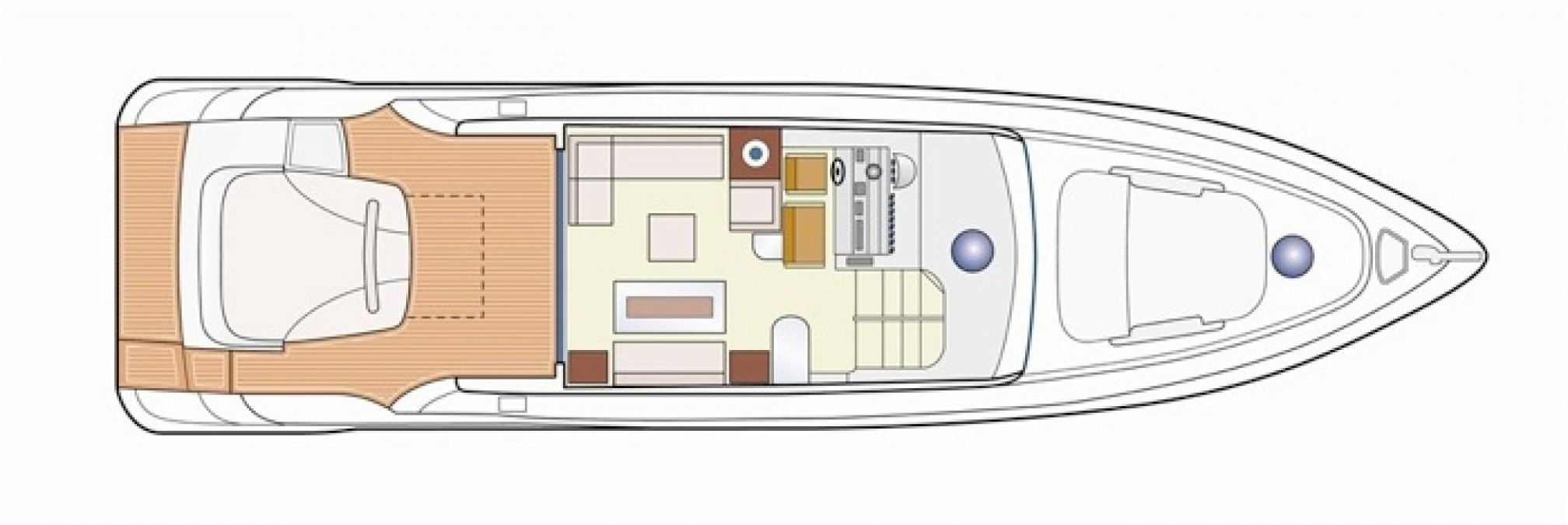 Azimut 68S charter yacht layout