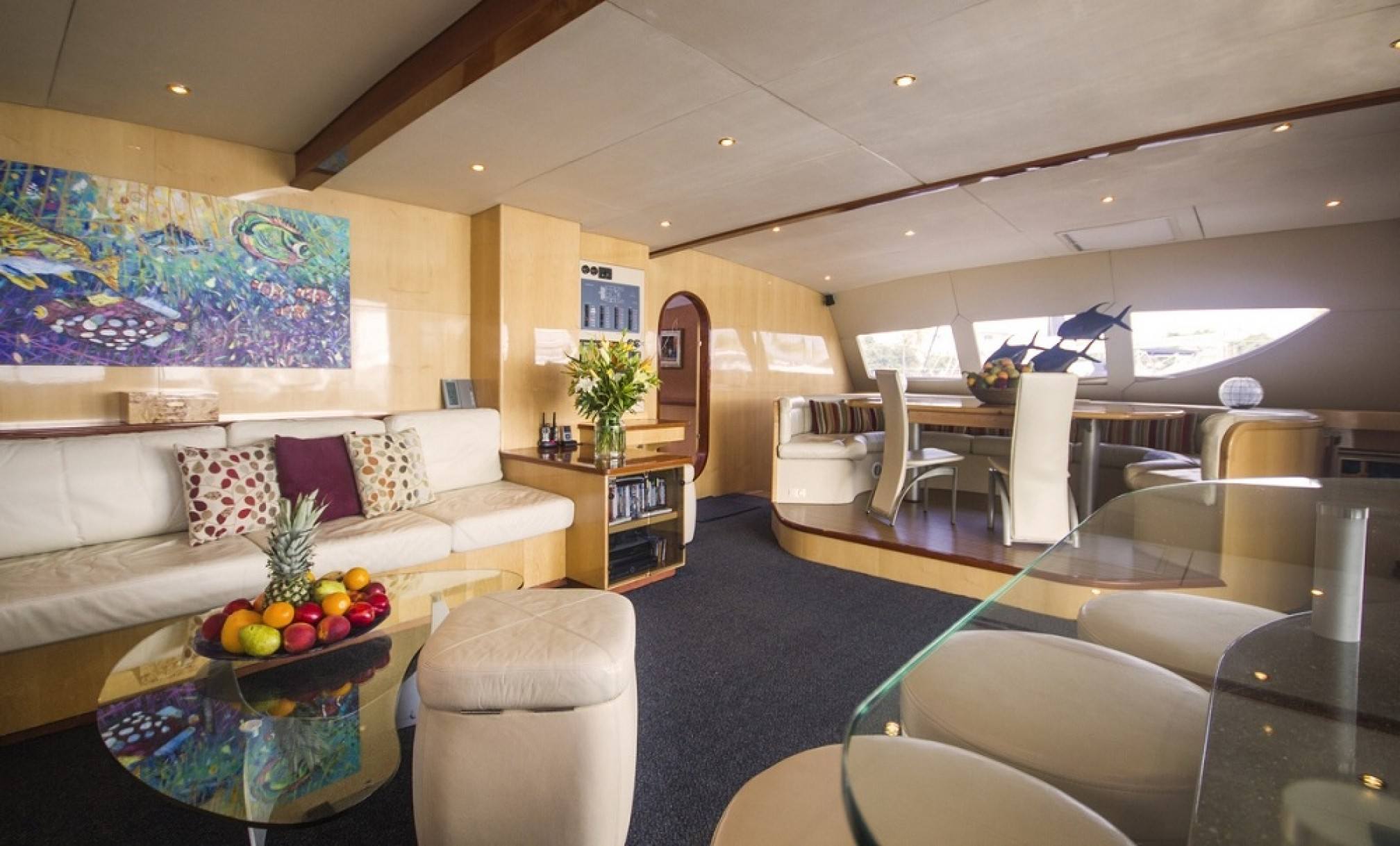KINGS RANSOM luxury catamaran charter salon