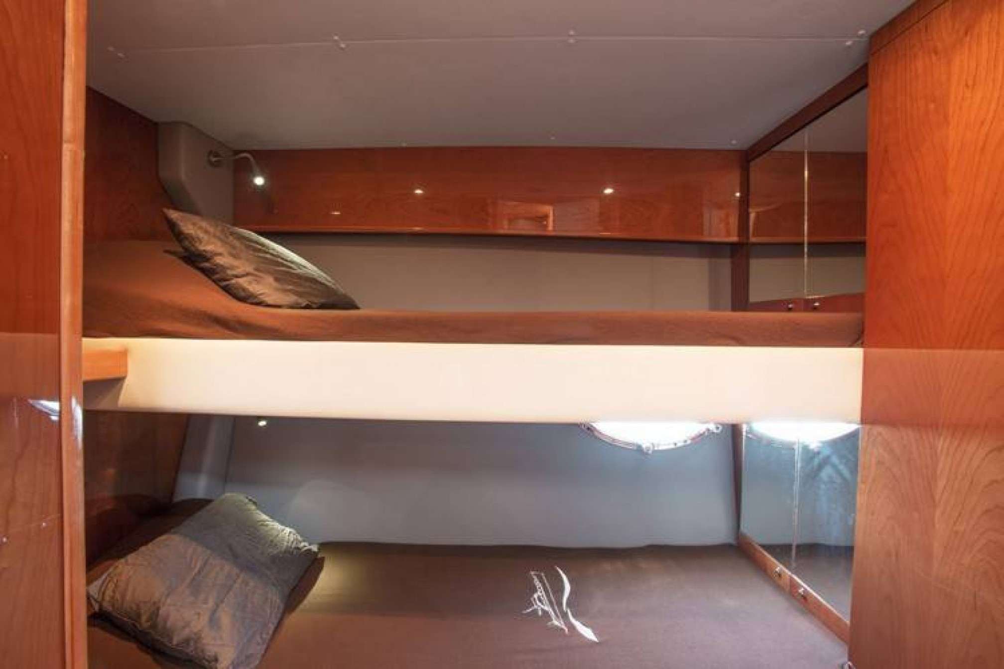 Sunseeker Predator 68 yacht charter cabin