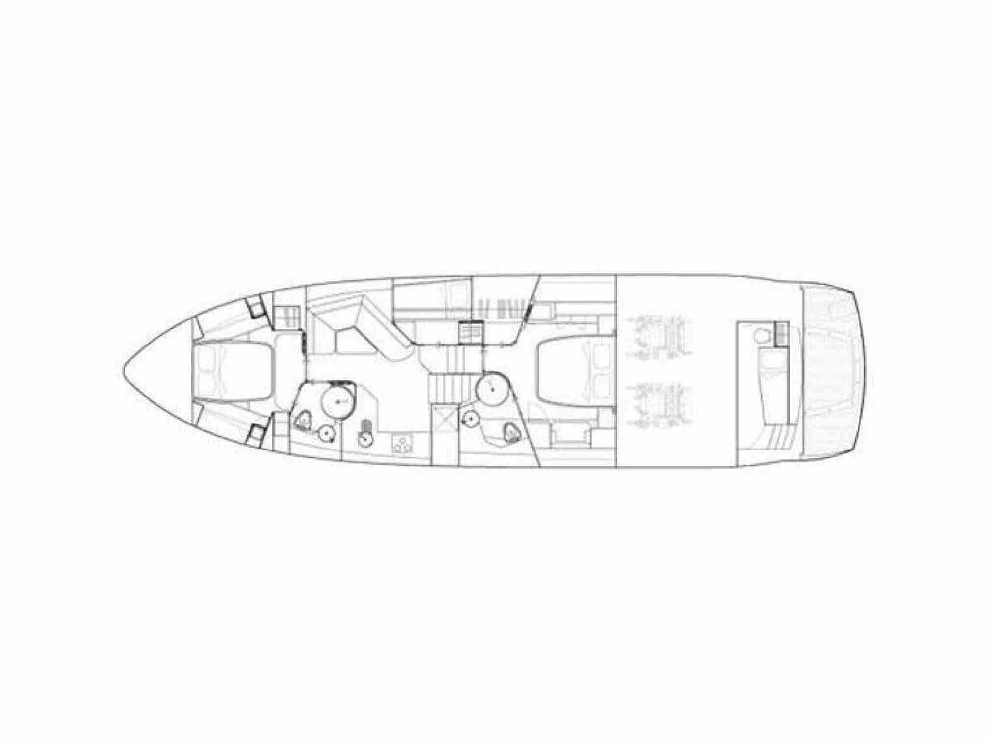 Sunseeker Predator 62 charter yacht layout