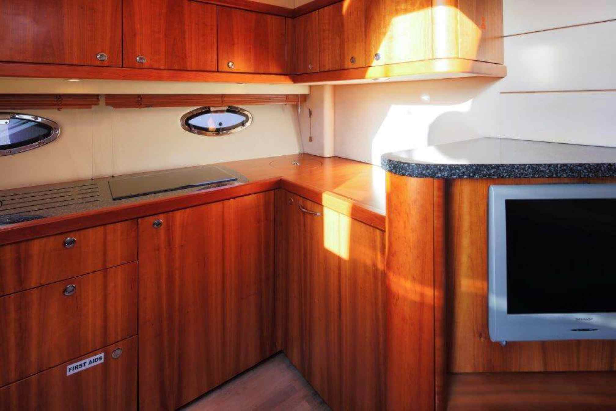 Sunseeker Portofino 47 yacht charter galley
