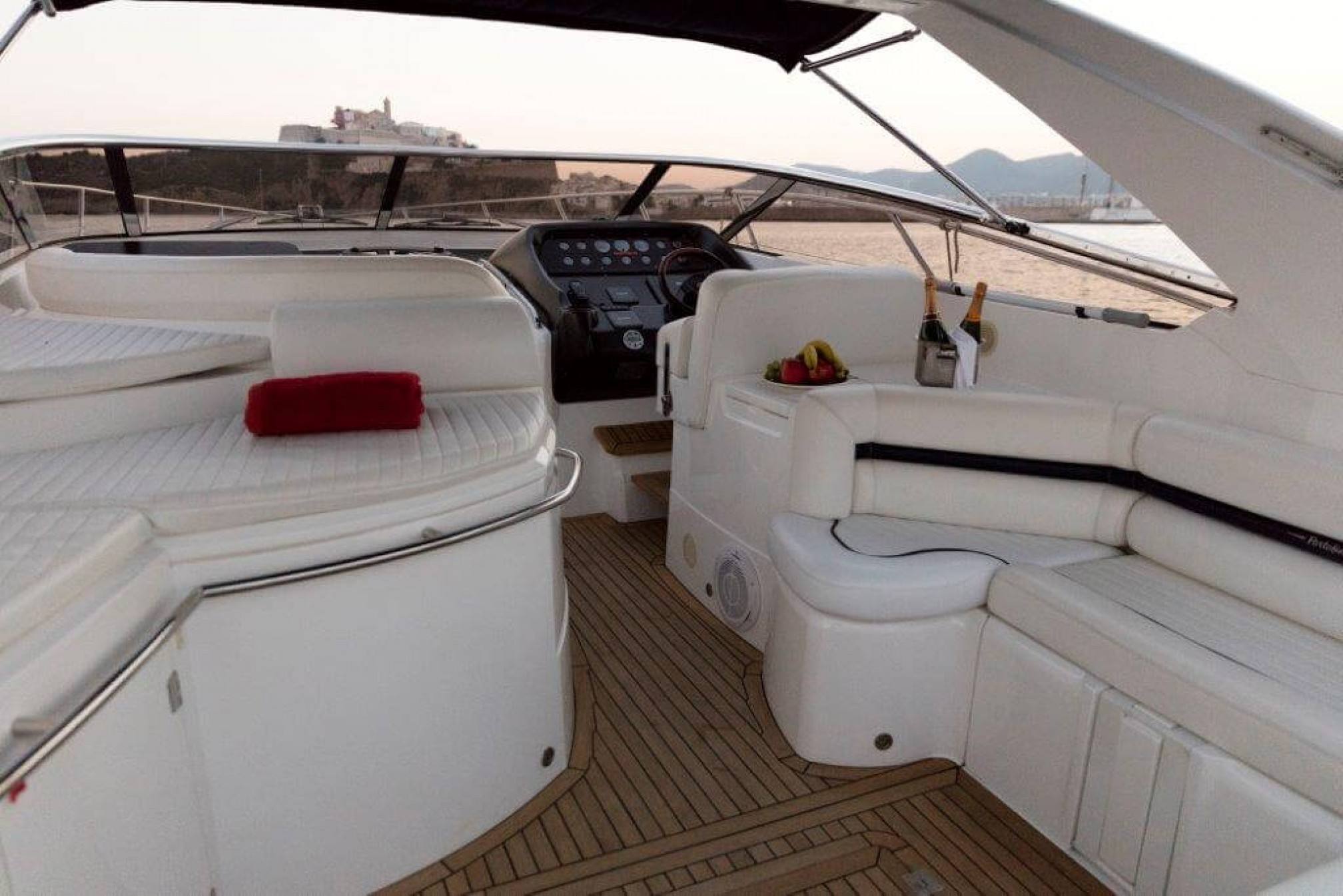 Sunseeker Portofino 47 yacht charter cockpit