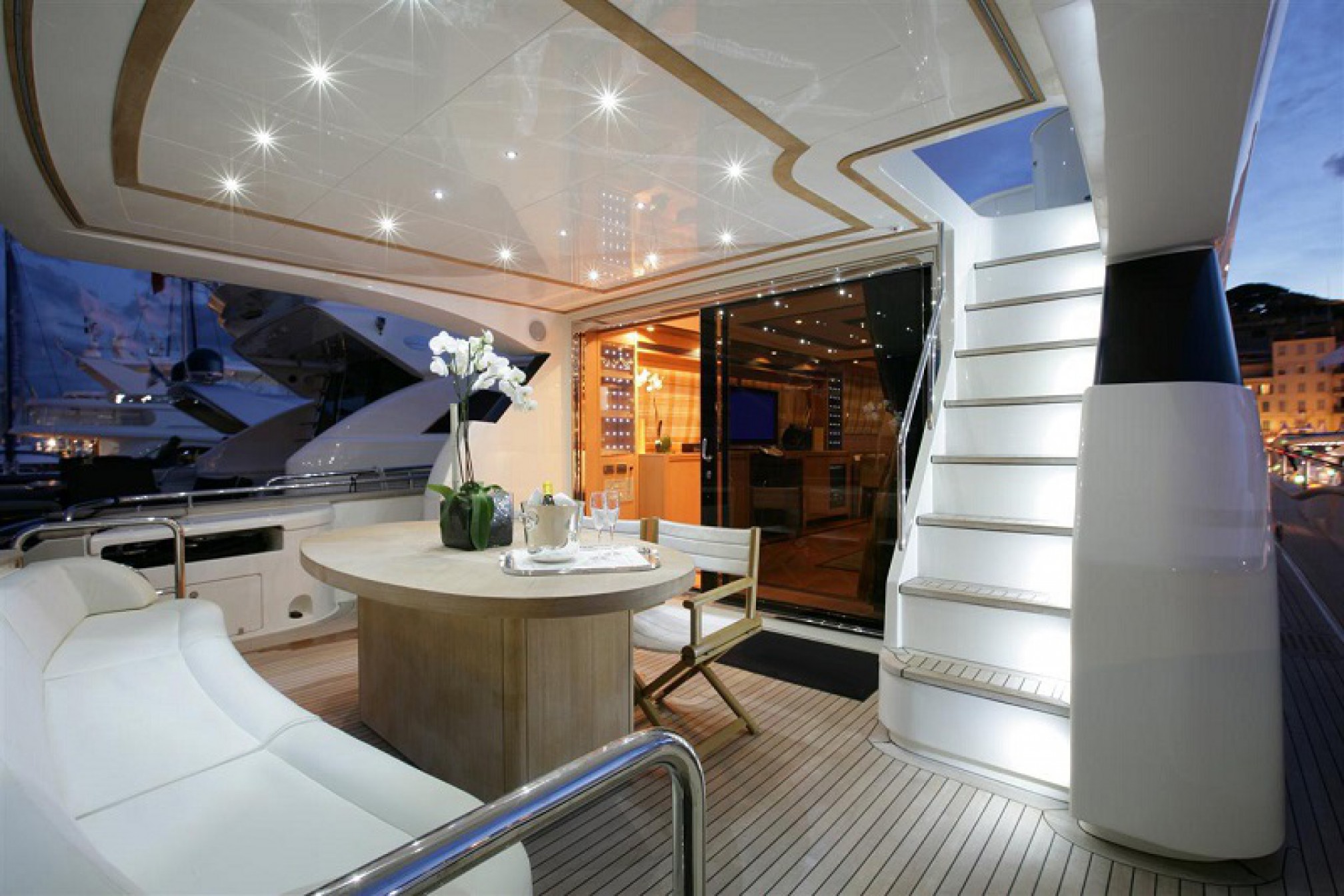 Deauville 76 Blue Angel yacht charter cockpit