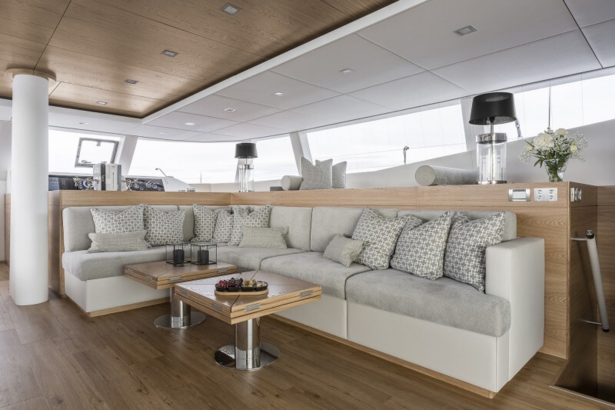 Sunreef 74 'CALMAO' catamaran charter salon