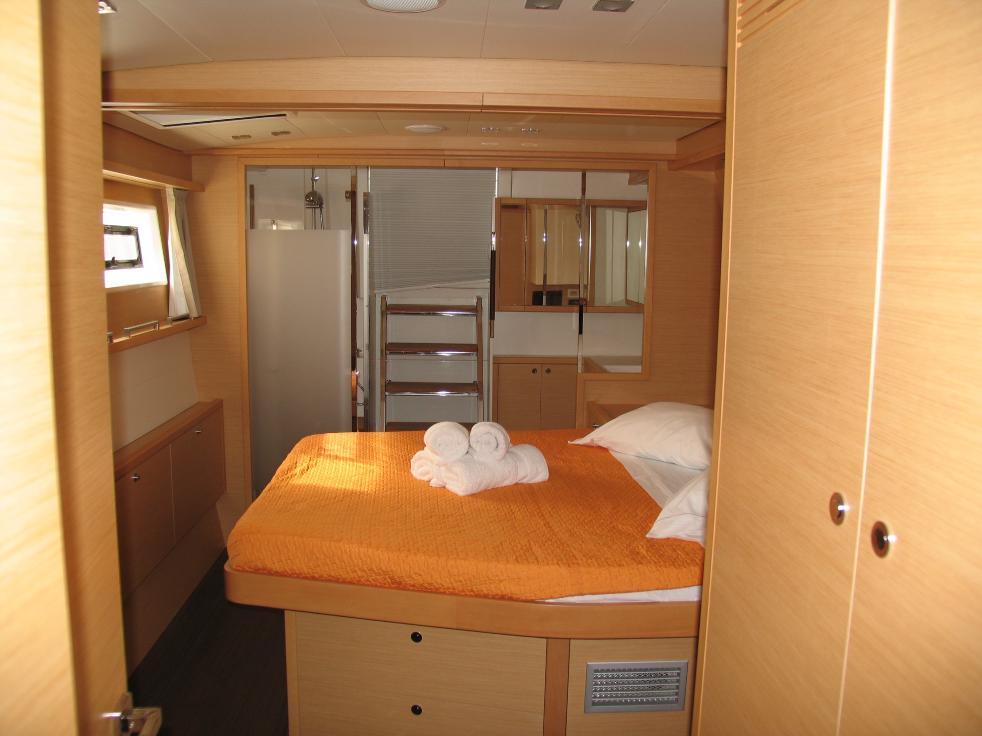  Catamaran charter in Greece cabin 