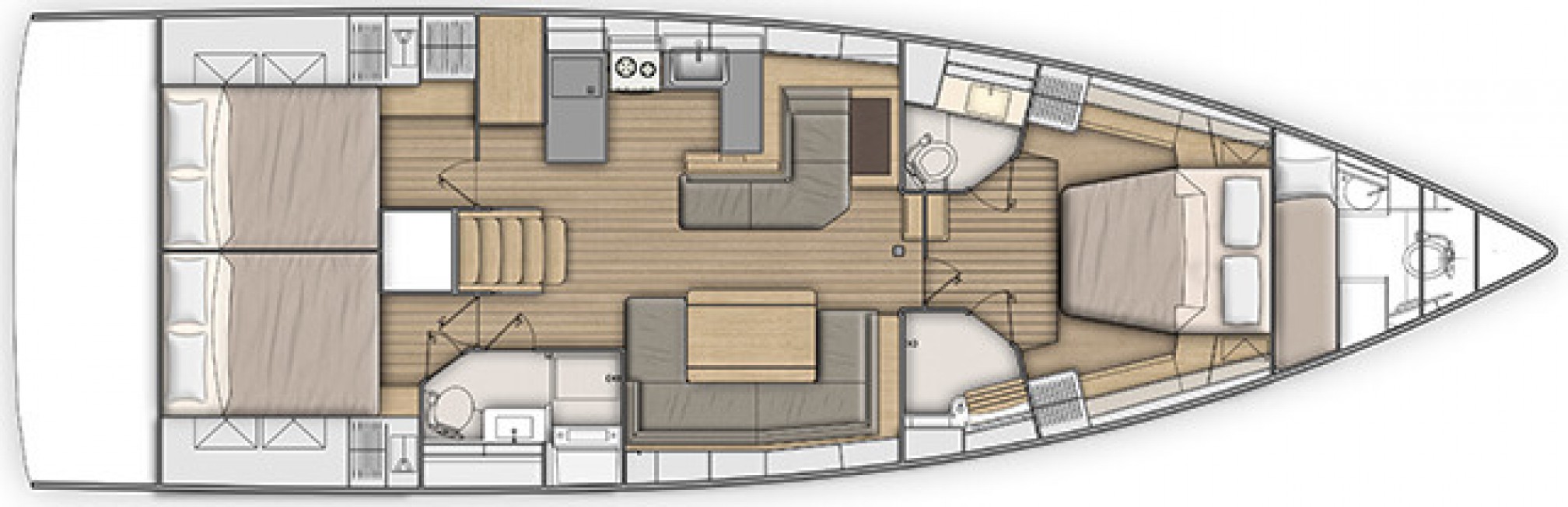 Bateau de location Oceanis 51.1 layout