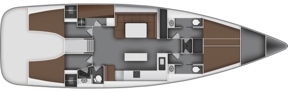 Bavaria 55 cruiser (5 cab) layout